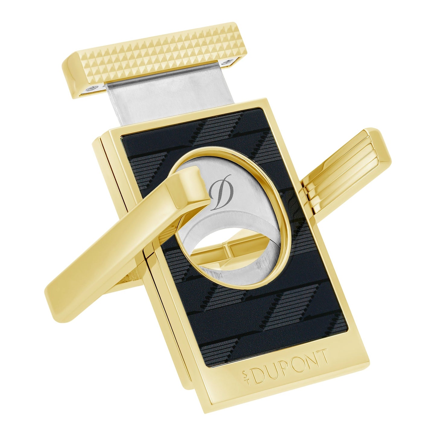 S.T. Dupont Cigar Cutter Stand - Monogram 1872 Black — angle view