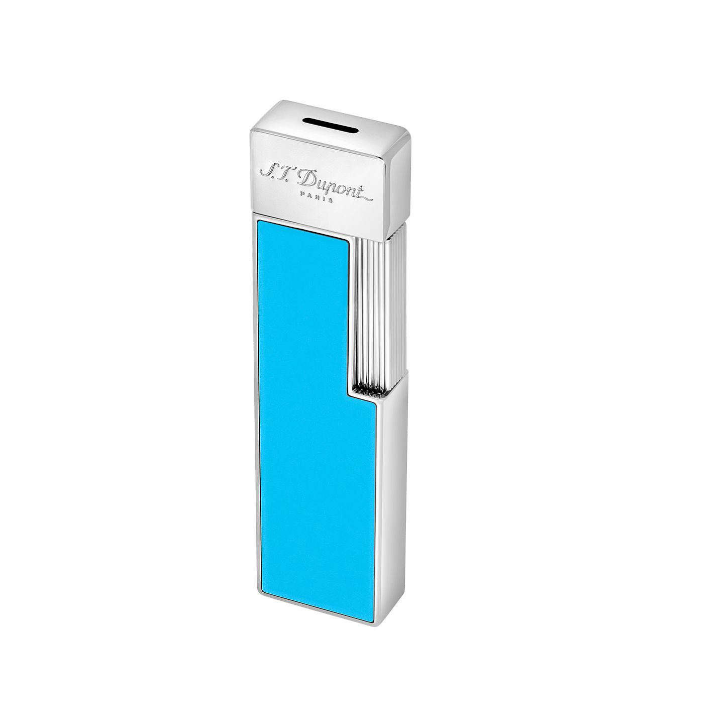 S.T. Dupont Lighter Lightblue Lacq Chrom — detail view