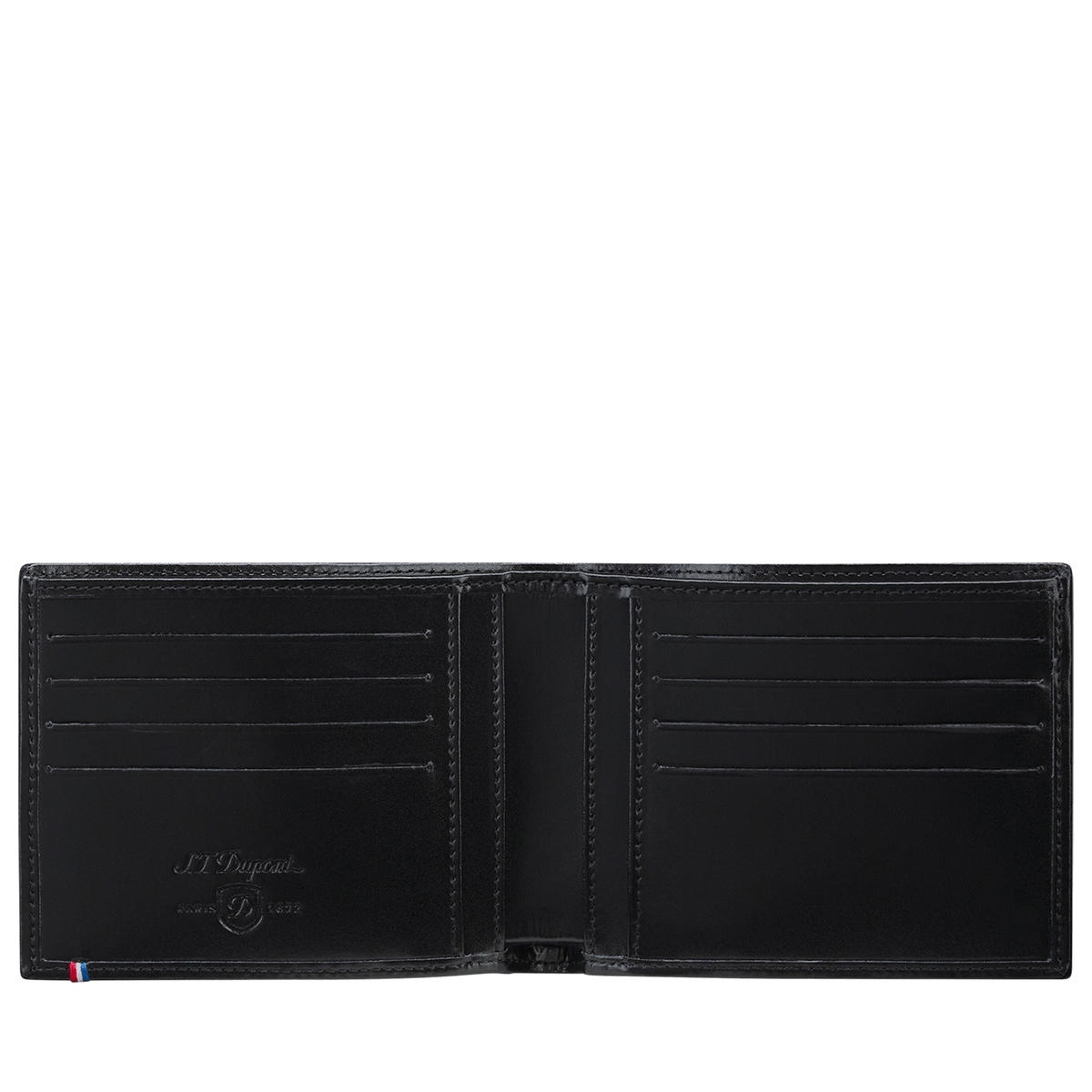 S.T. Dupont Card Holder Billfold 8 Card And Id Paper E Blue — angle view