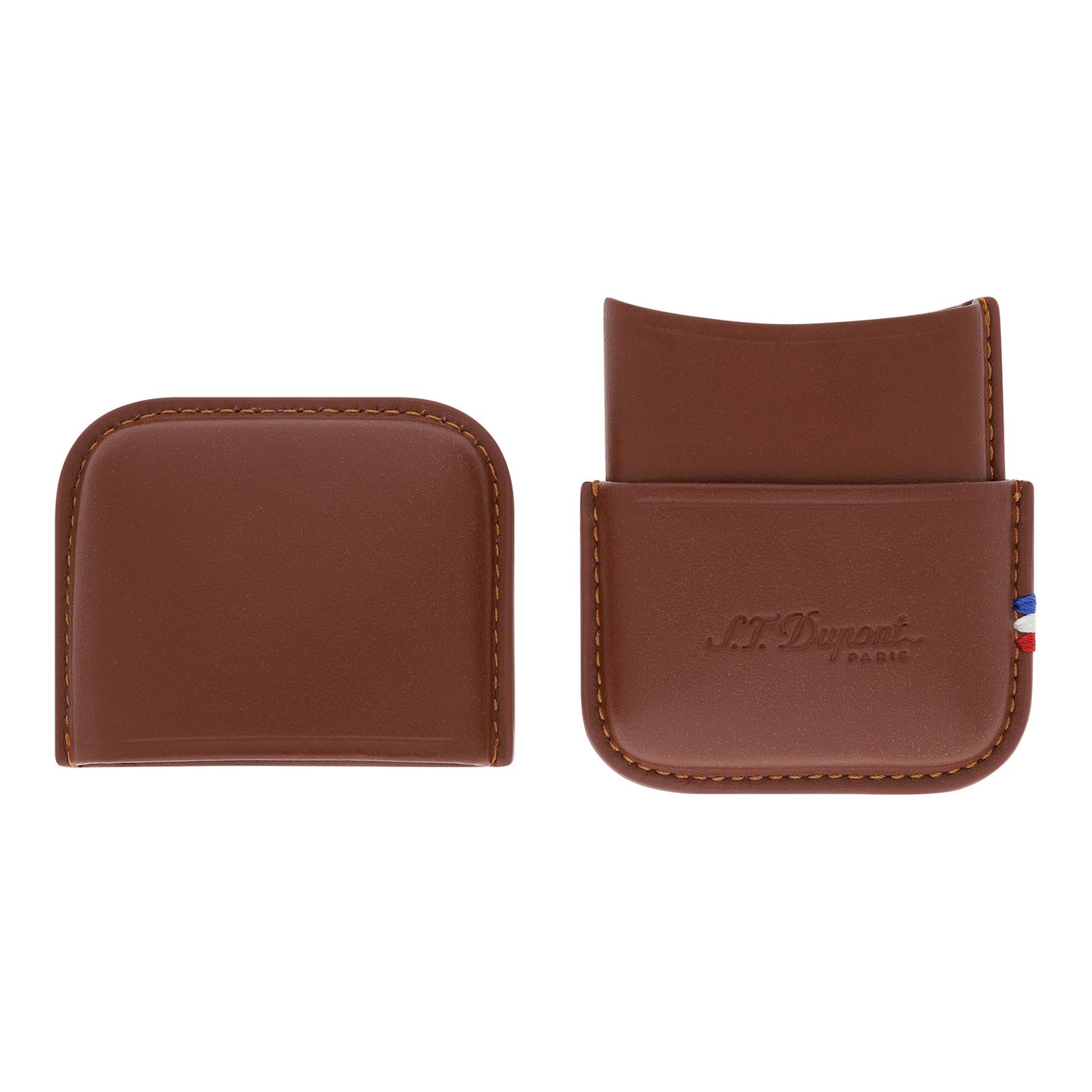 S.T. Dupont Lighter Case - Marron Brown — angle view