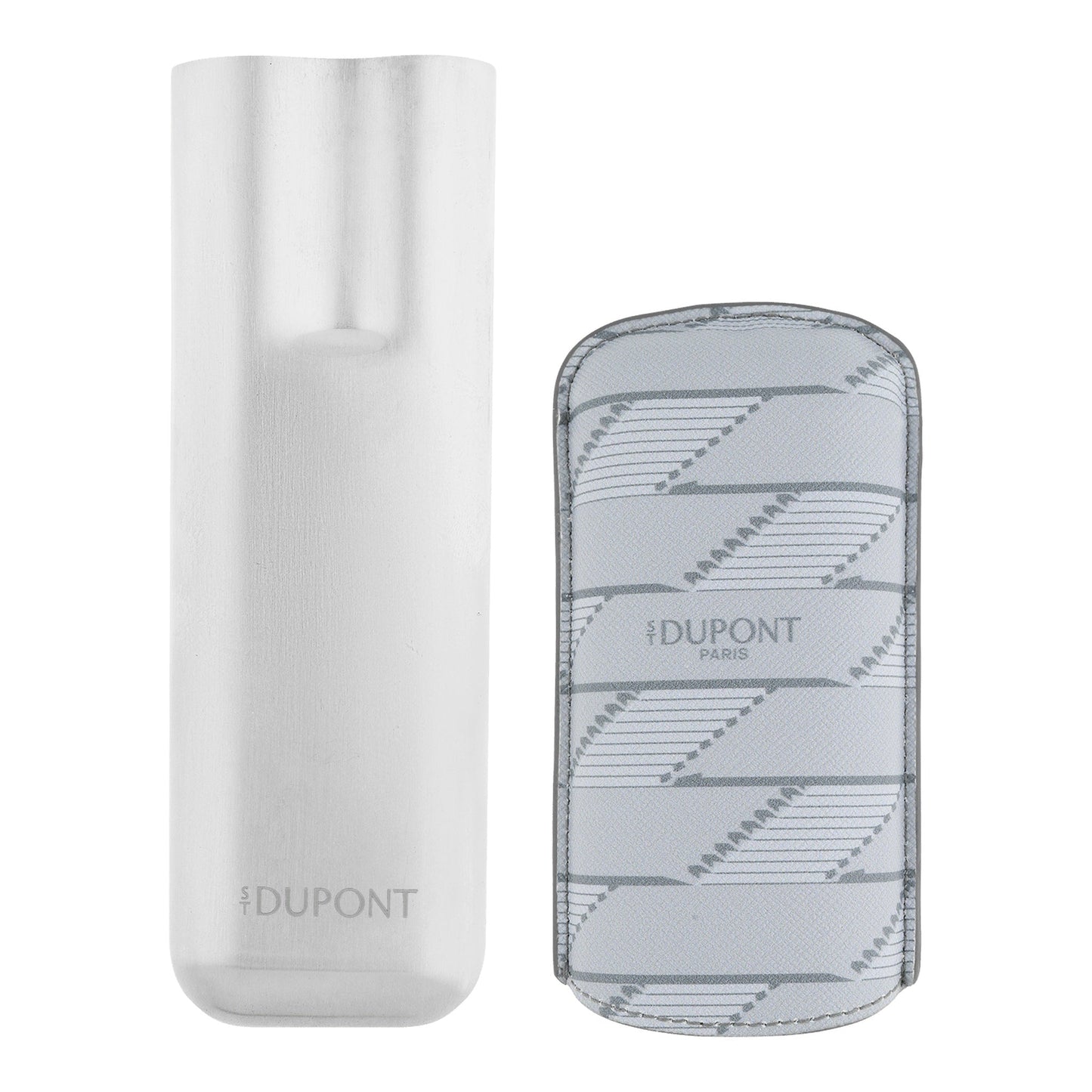 S.T. Dupont Cigar Case - Monogram 1872 Grey — angle view