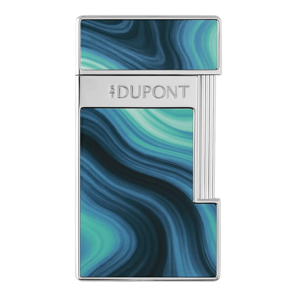S.T. Dupont Slimmy Lighter — Géode Blue & Chrome
