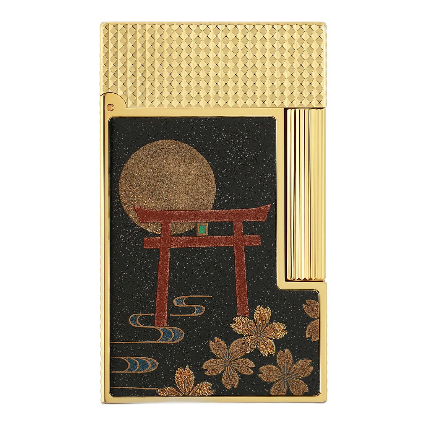 S.T. Dupont Ligne 2 Lighter — Cling Maki-E Fugaku