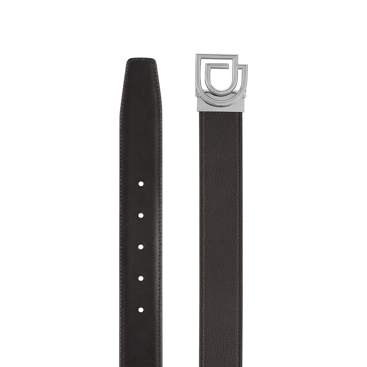 S.T. Dupont 35Mm Belt Reversible Black Grained Double D Palladium — alternate view