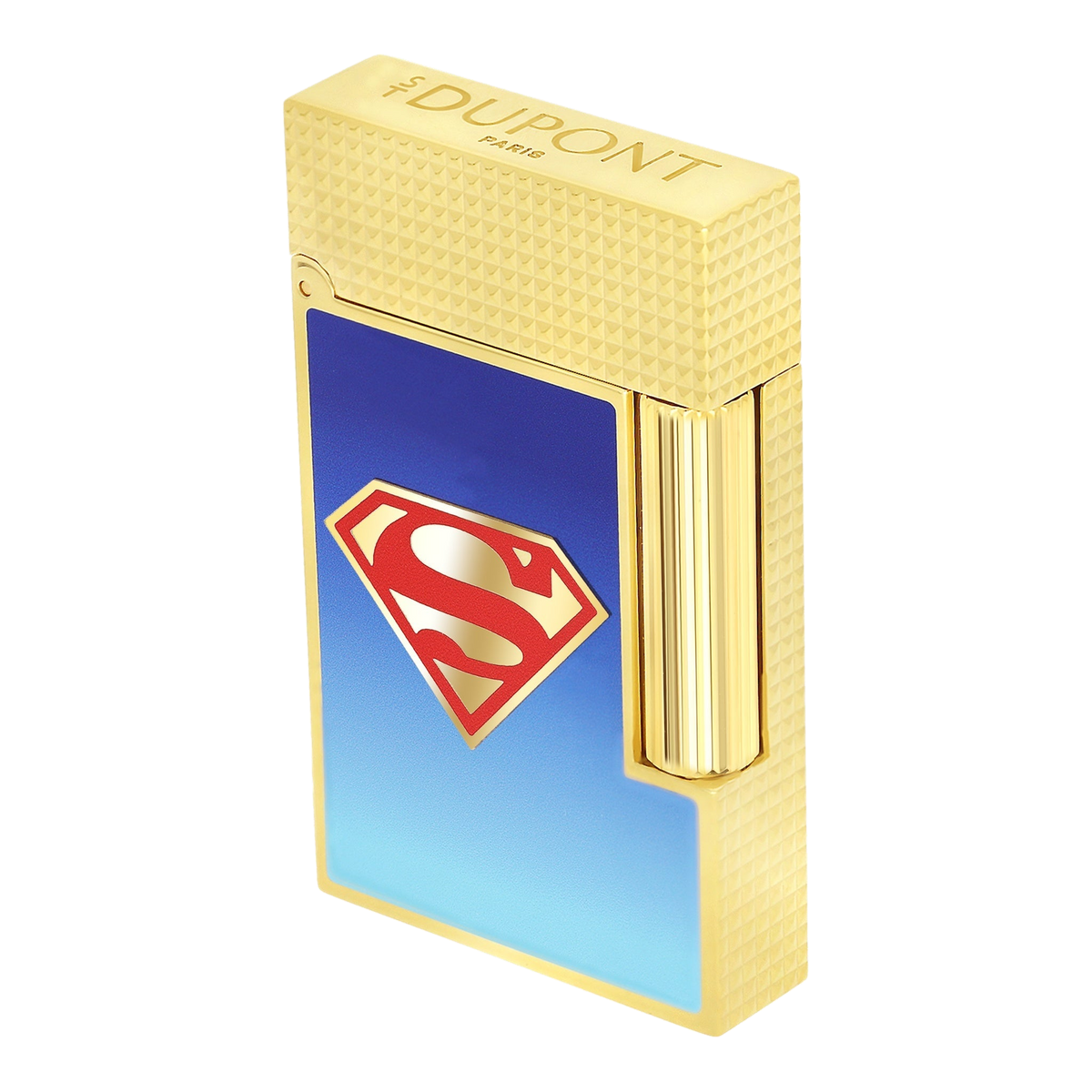 S.T. Dupont DC Comics Superman - Ligne 2 Laque Brillante Bleue Dégradée Shiny Gradient Blue Lacquer Or Jaune Yellow Gold — view 5