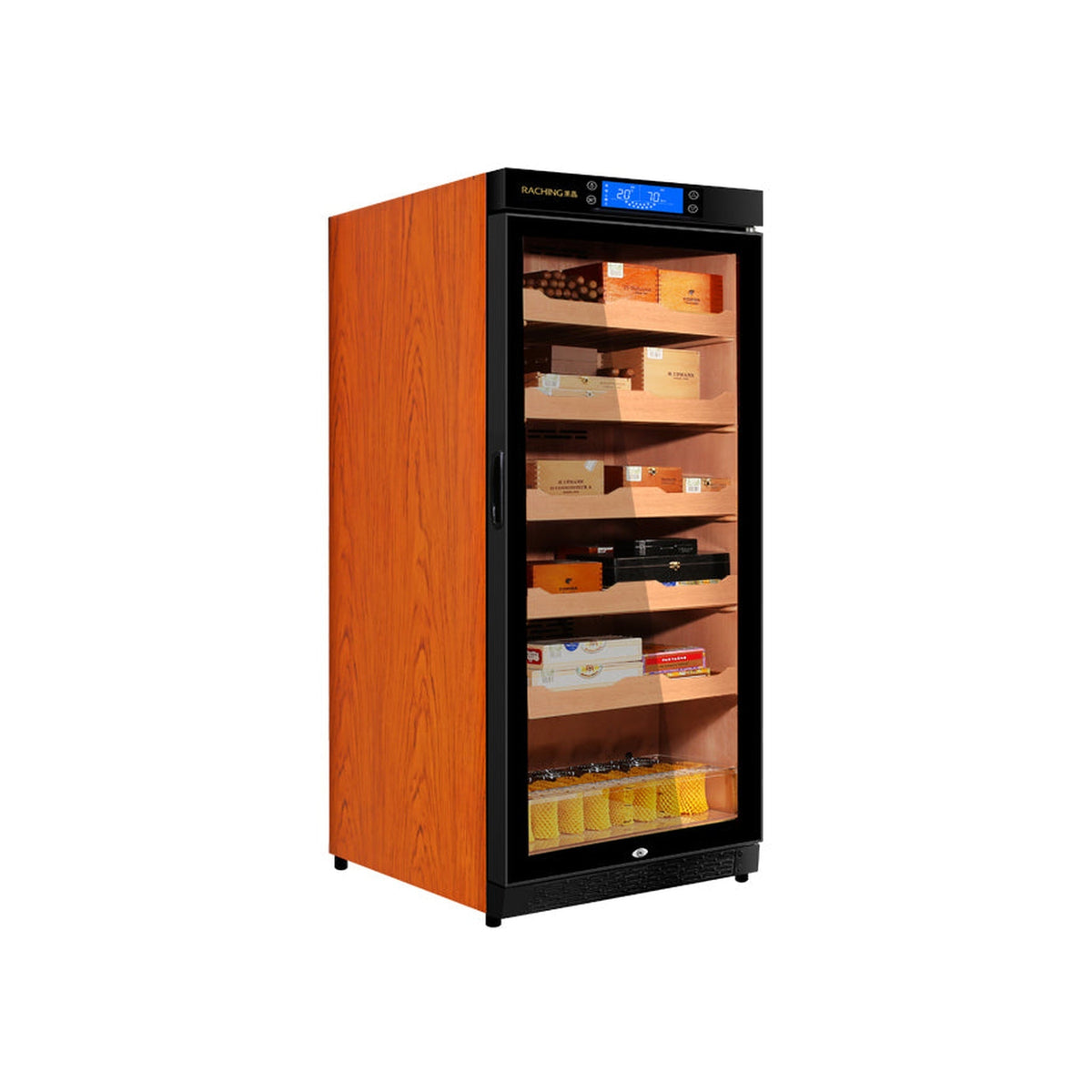 Armoire à cigares Raching MON C230 A cèdre du Canada à climat contrôlé - chêne brun