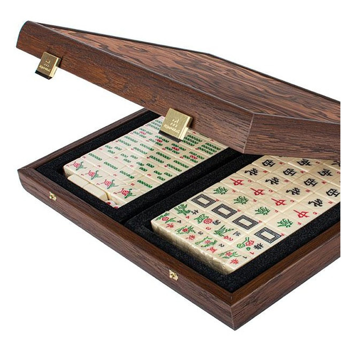Manopoulos Mahjong Set In Wooden Case – California Walnut Burl