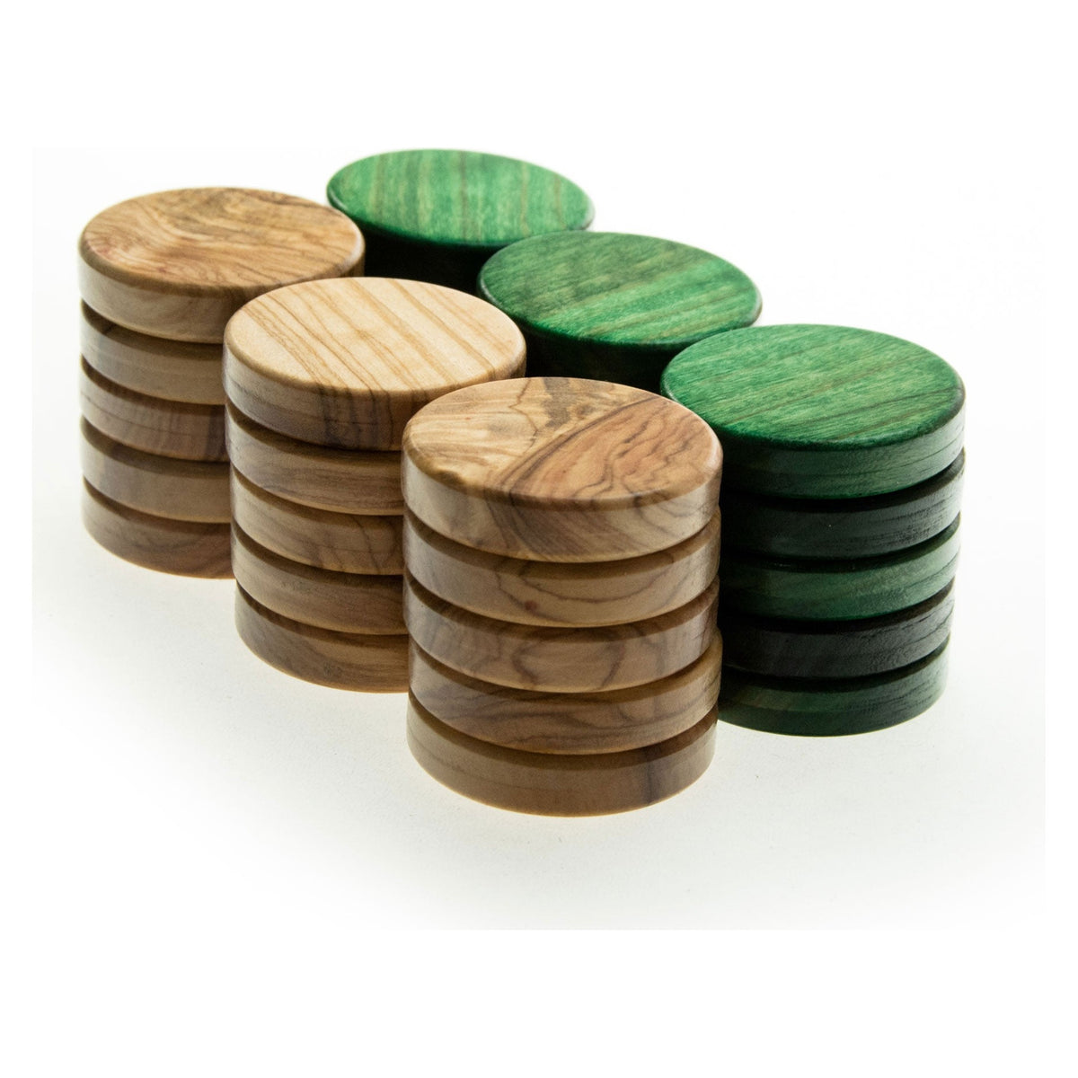 Manopoulos Olive Wood Backgammon Checkers – PB1GRE