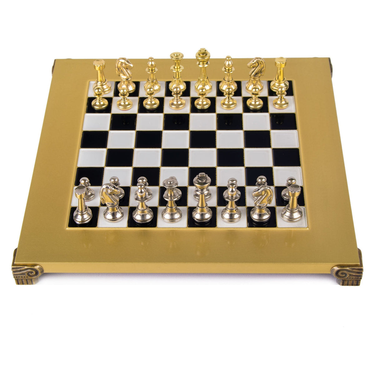 Manopoulos Classic Staunton Metal Chess Set (17)
