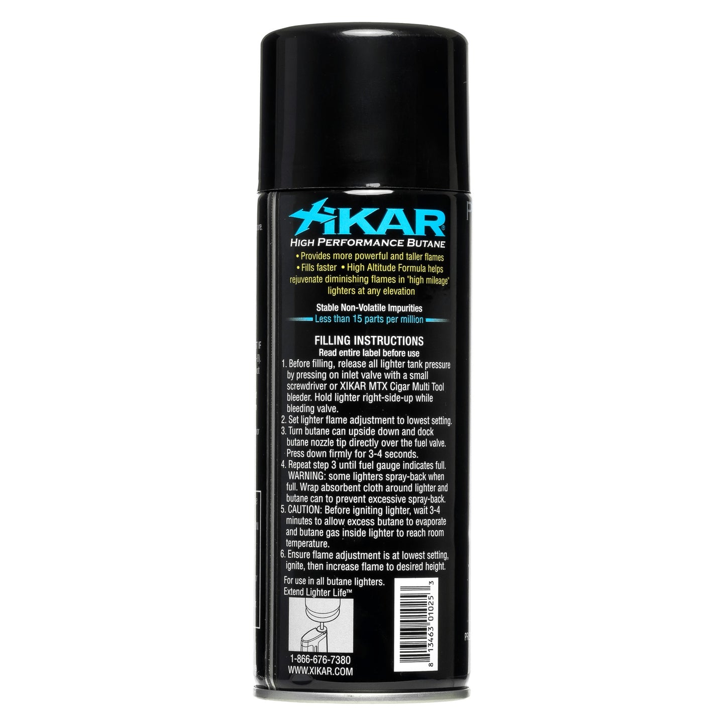 Xikar® High Performance Butane In 8.0 OZ & 2.7 OZ — alternate view