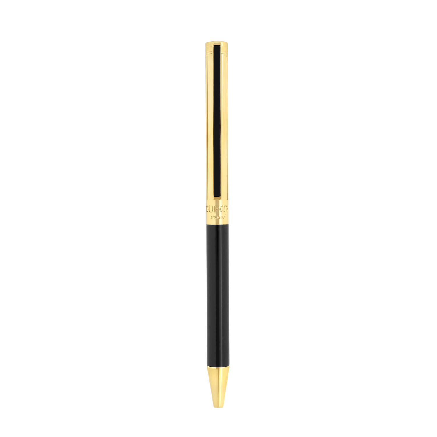 S.T. Dupont Classique ballpoint pen in black lacquer with yellow gold