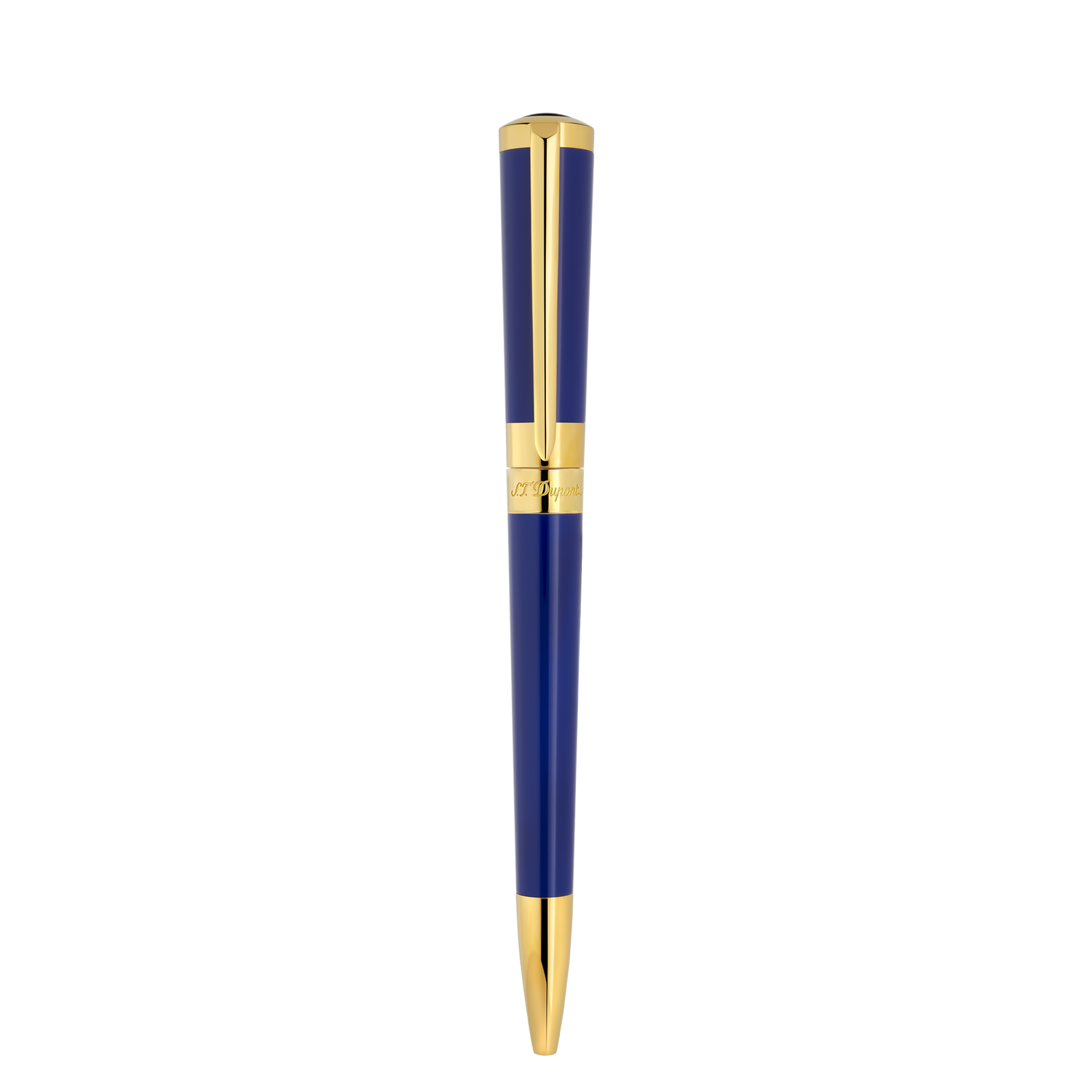 S.T. Dupont Liberté ballpoint pen in navy lacquer with gold finish