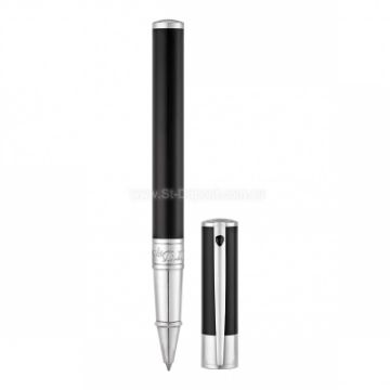 S.T. Dupont D-Initial rollerball pen black and chrome, ref. 262200