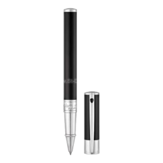 S.T. Dupont D-Initial rollerball pen black and chrome, ref. 262200