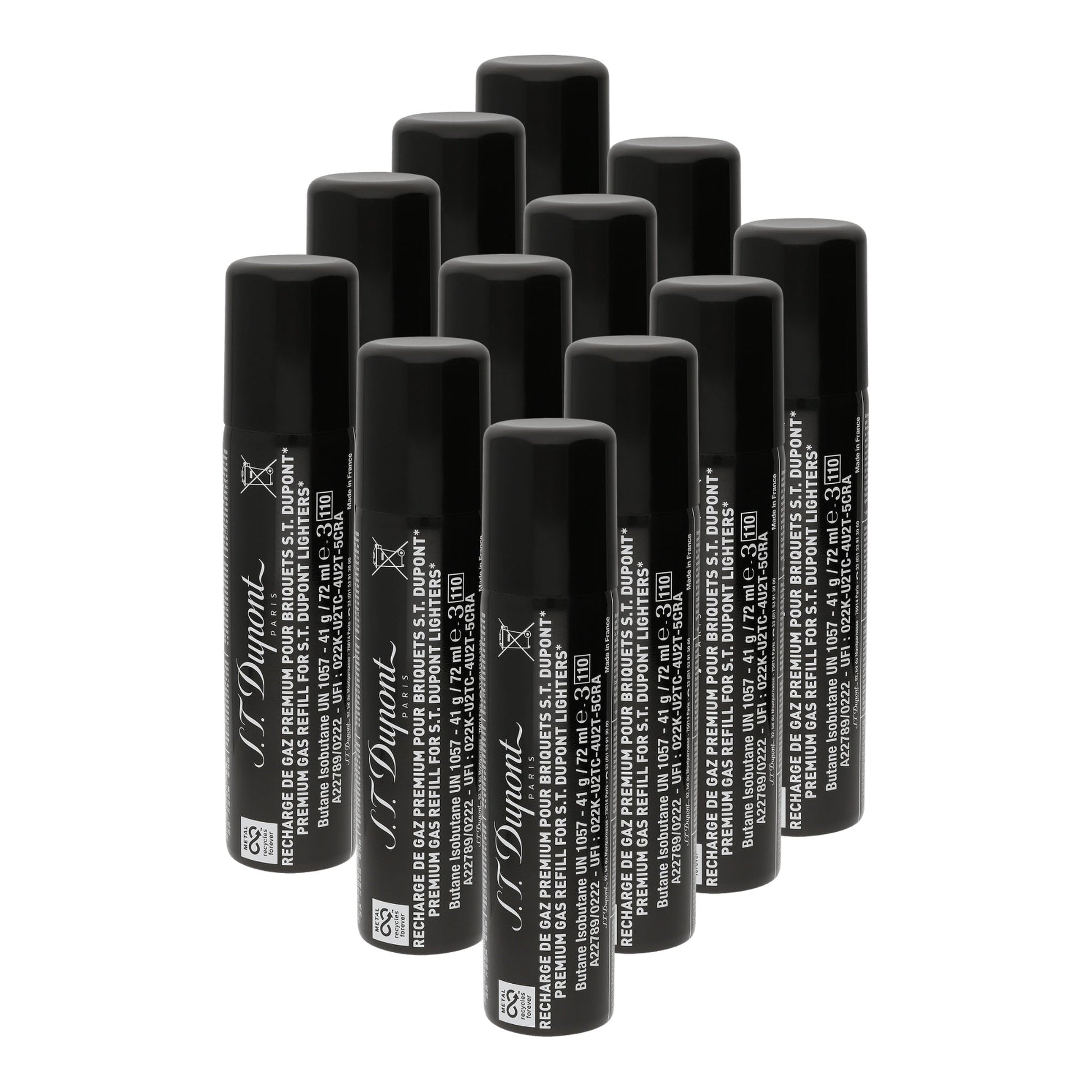 S.T. Dupont Butane Refill - Standard Black — angle view
