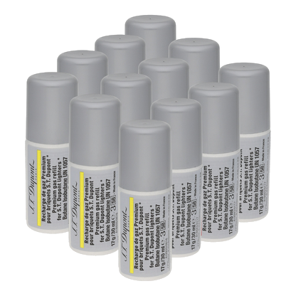 S.T. Dupont recharge de butane - jaune — vue de trois quarts