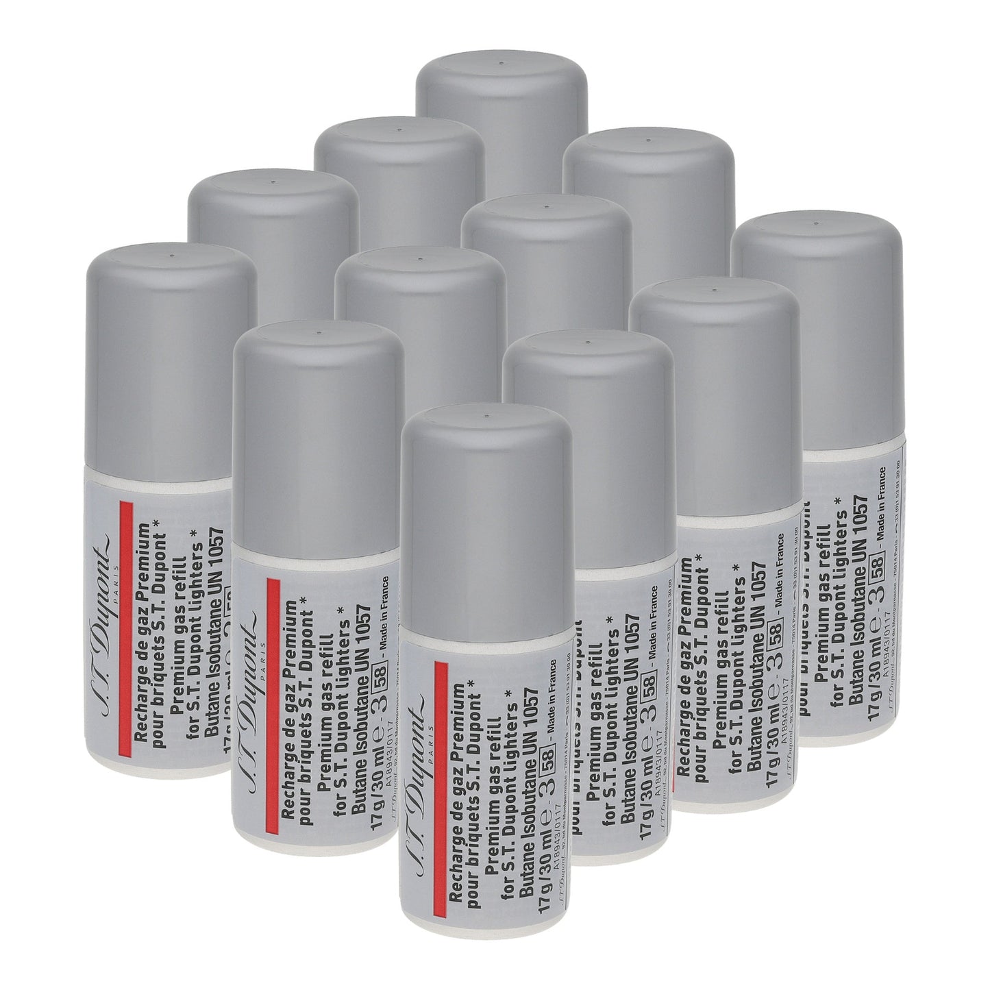 S.T. Dupont Butane Refill - Red — angle view