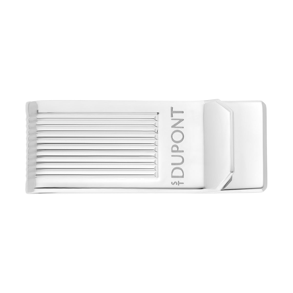S.T. Dupont money clip, Lines, silver finish