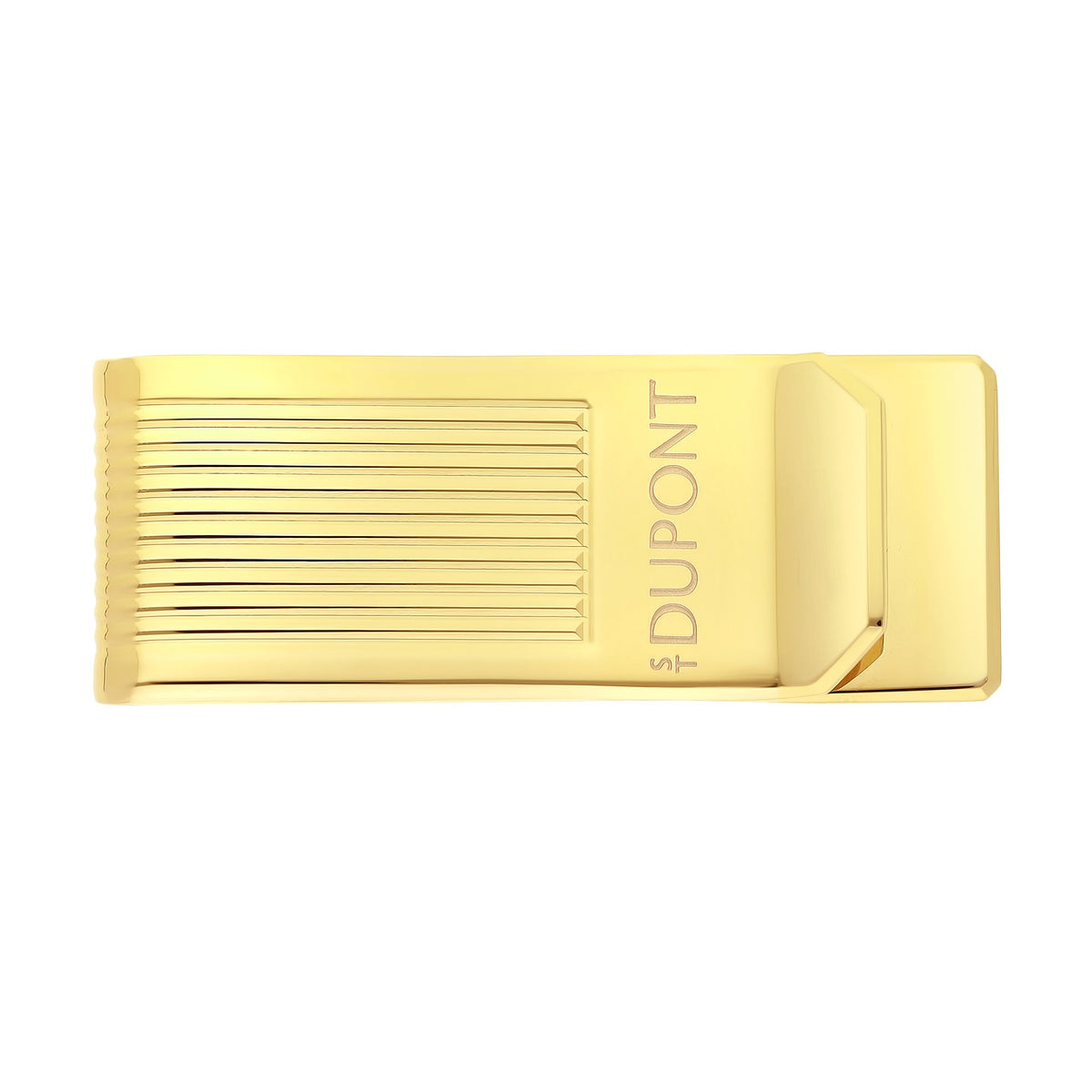 S.T. Dupont money clip, Lines, gold finish