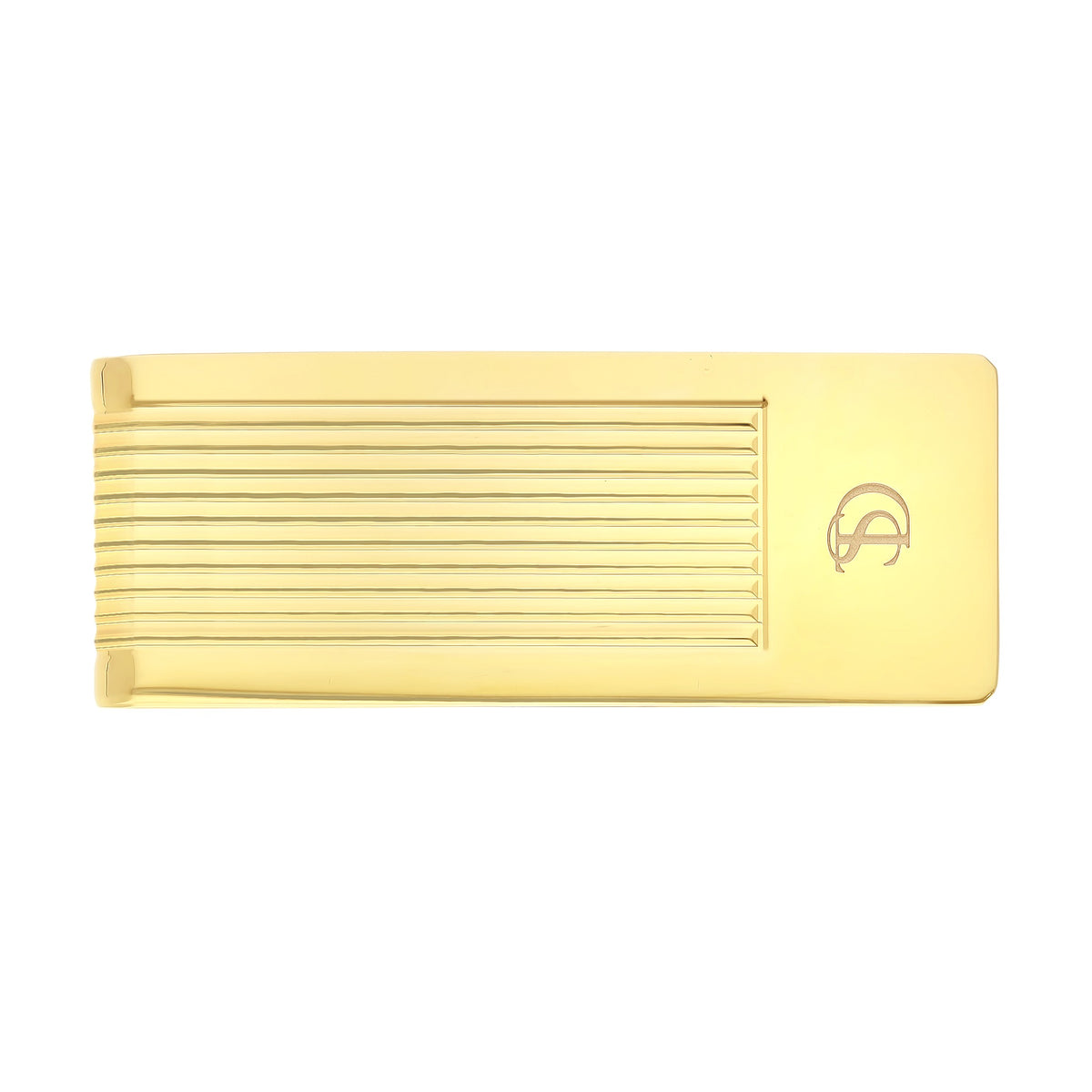 S.T. Dupont money clip, Lines, gold finish