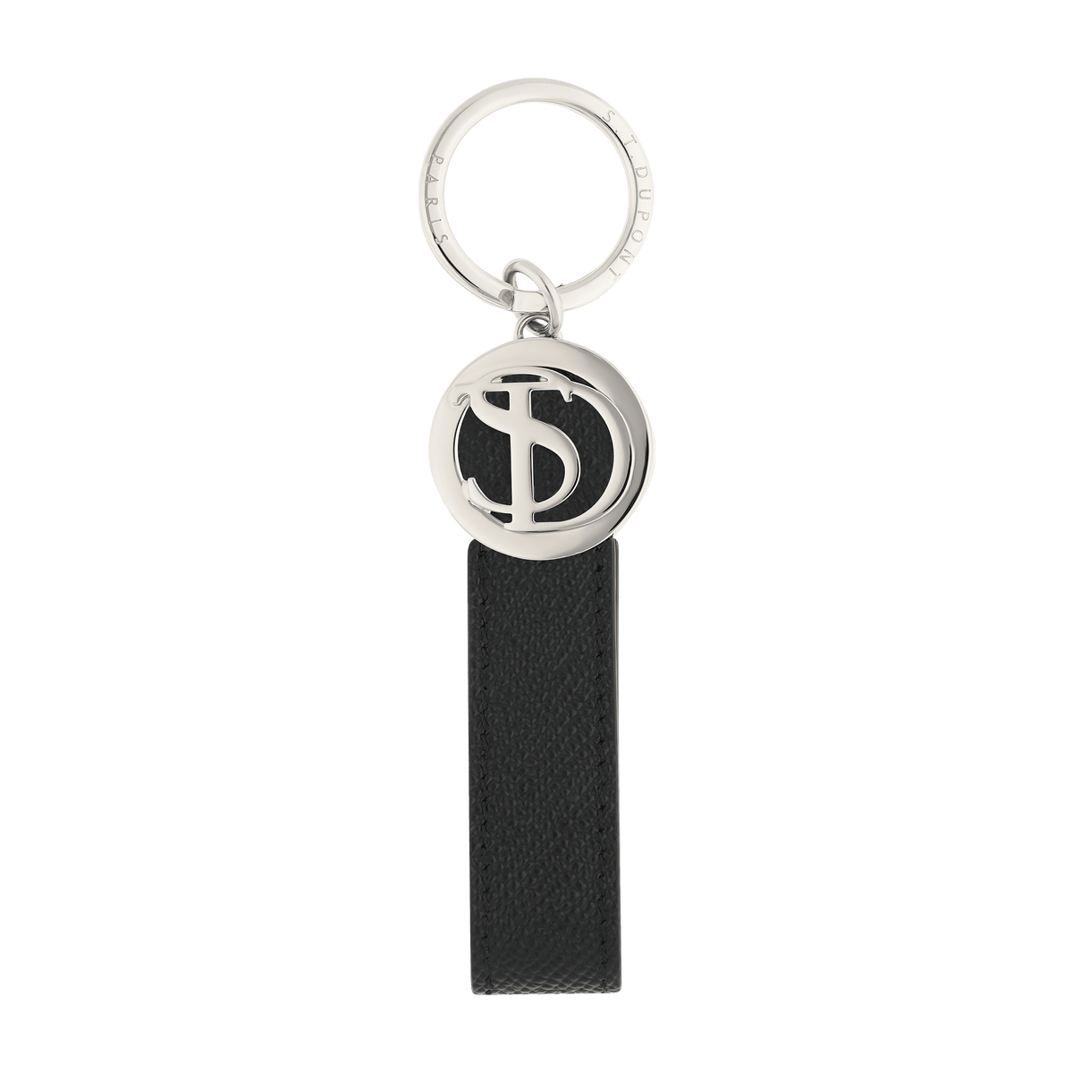 S.T. Dupont porte-clés loop cuir noir