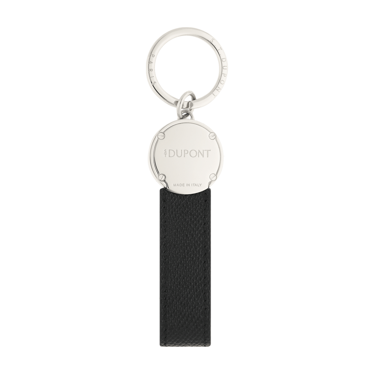 S.T. Dupont porte-clés loop cuir noir — autre vue