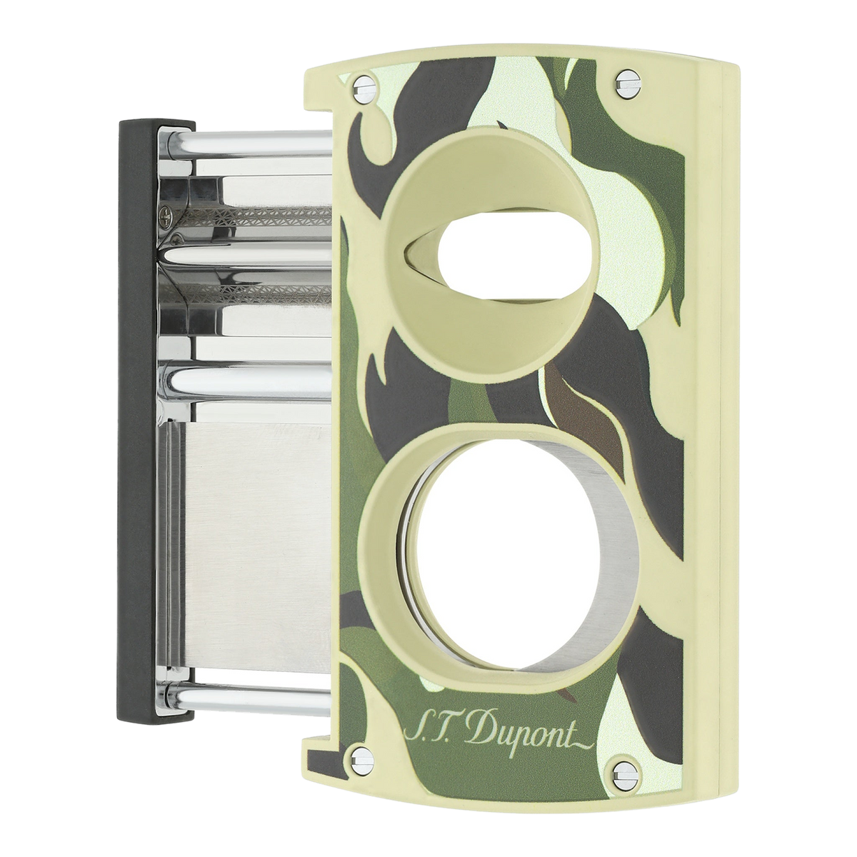 S.T. Dupont coupe-cigare - double lame camouflage kaki — vue de trois quarts