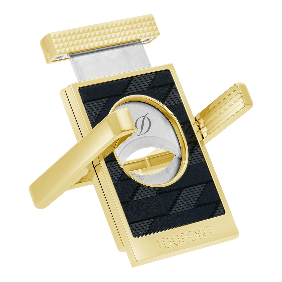 S.T. Dupont Cigar Cutter Stand - Monogram 1872 Black — angle view