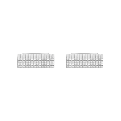 S.T. Dupont Cufflinks Rectangle Diamond Head Palladium — angle view