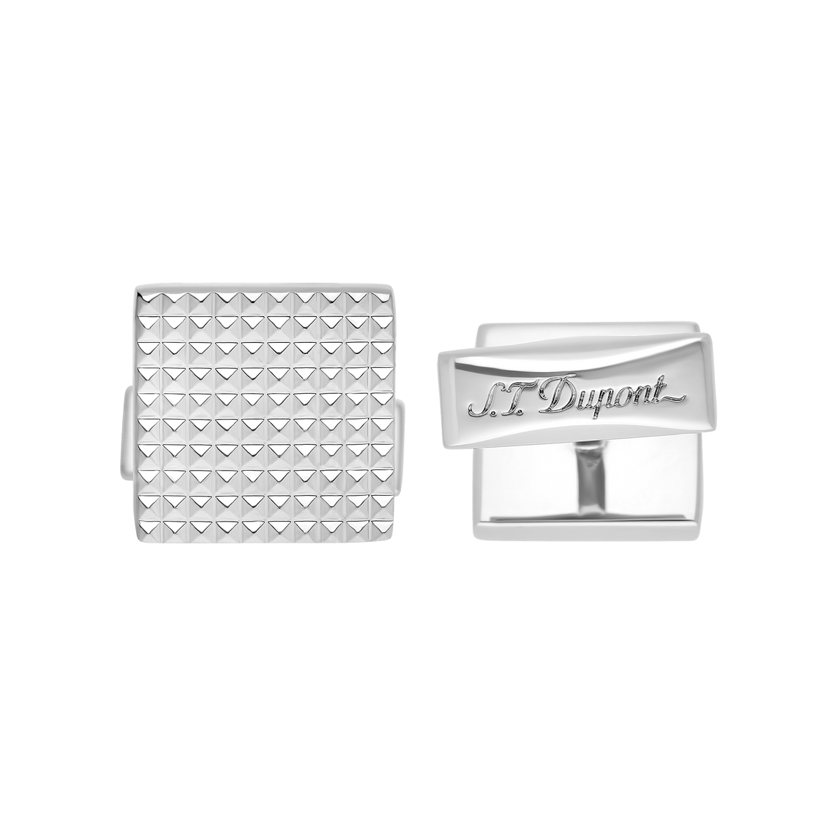 S.T. Dupont Cufflinks Square Diam Head Palladium