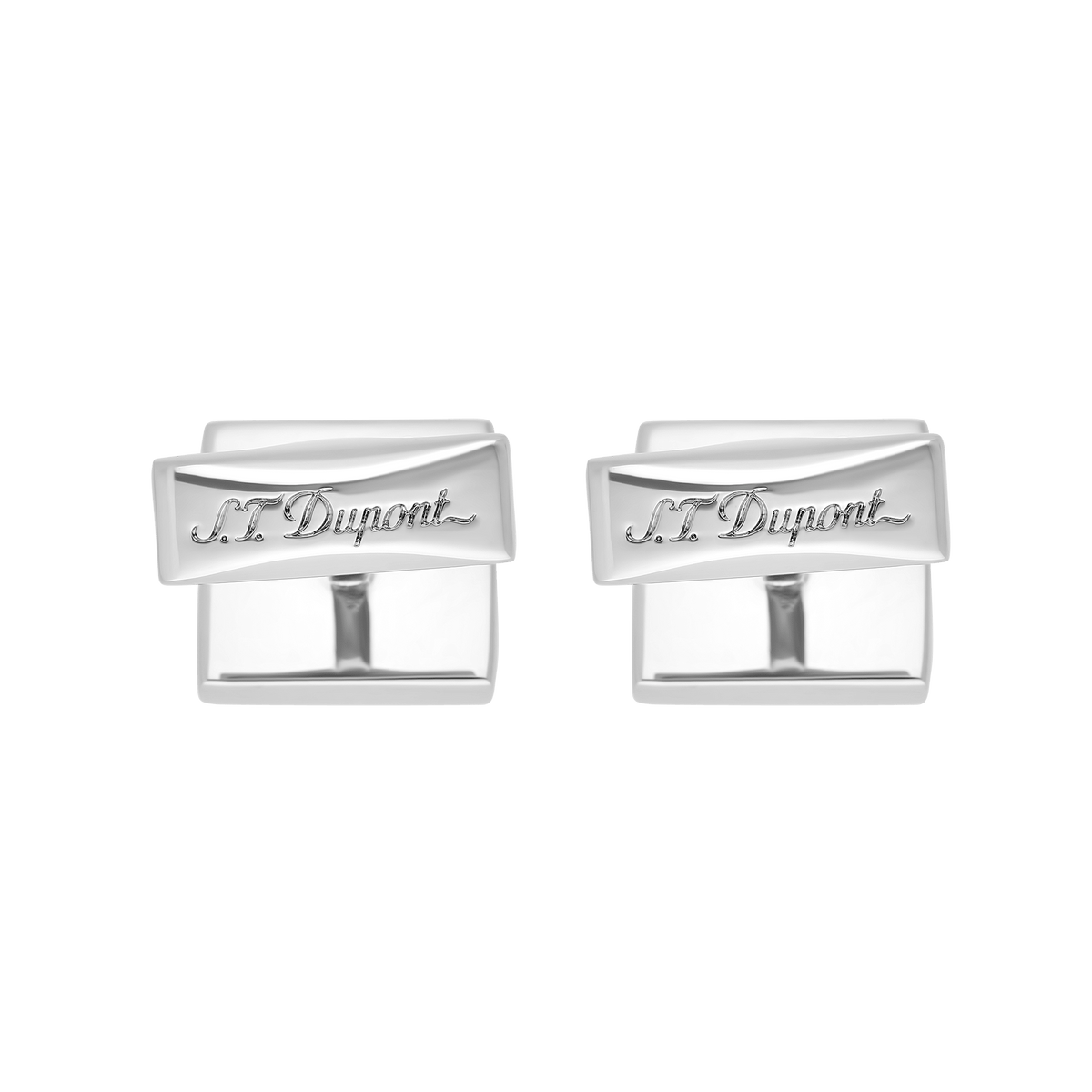 S.T. Dupont Cufflinks Square Diam Head Palladium — alternate view