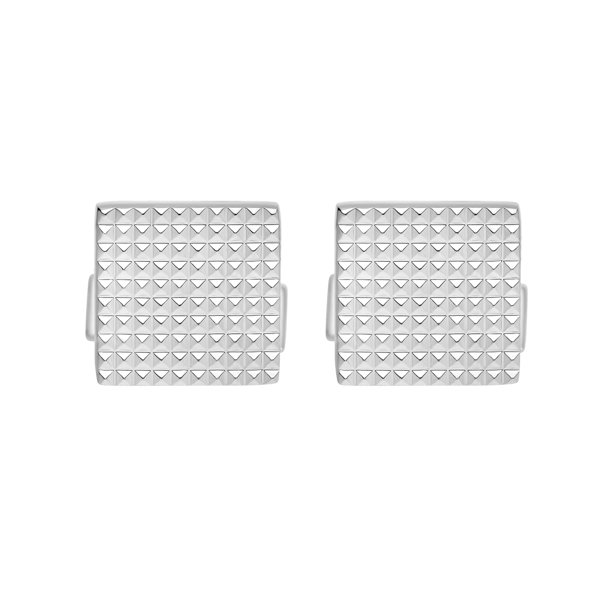S.T. Dupont Cufflinks Square Diam Head Palladium — angle view