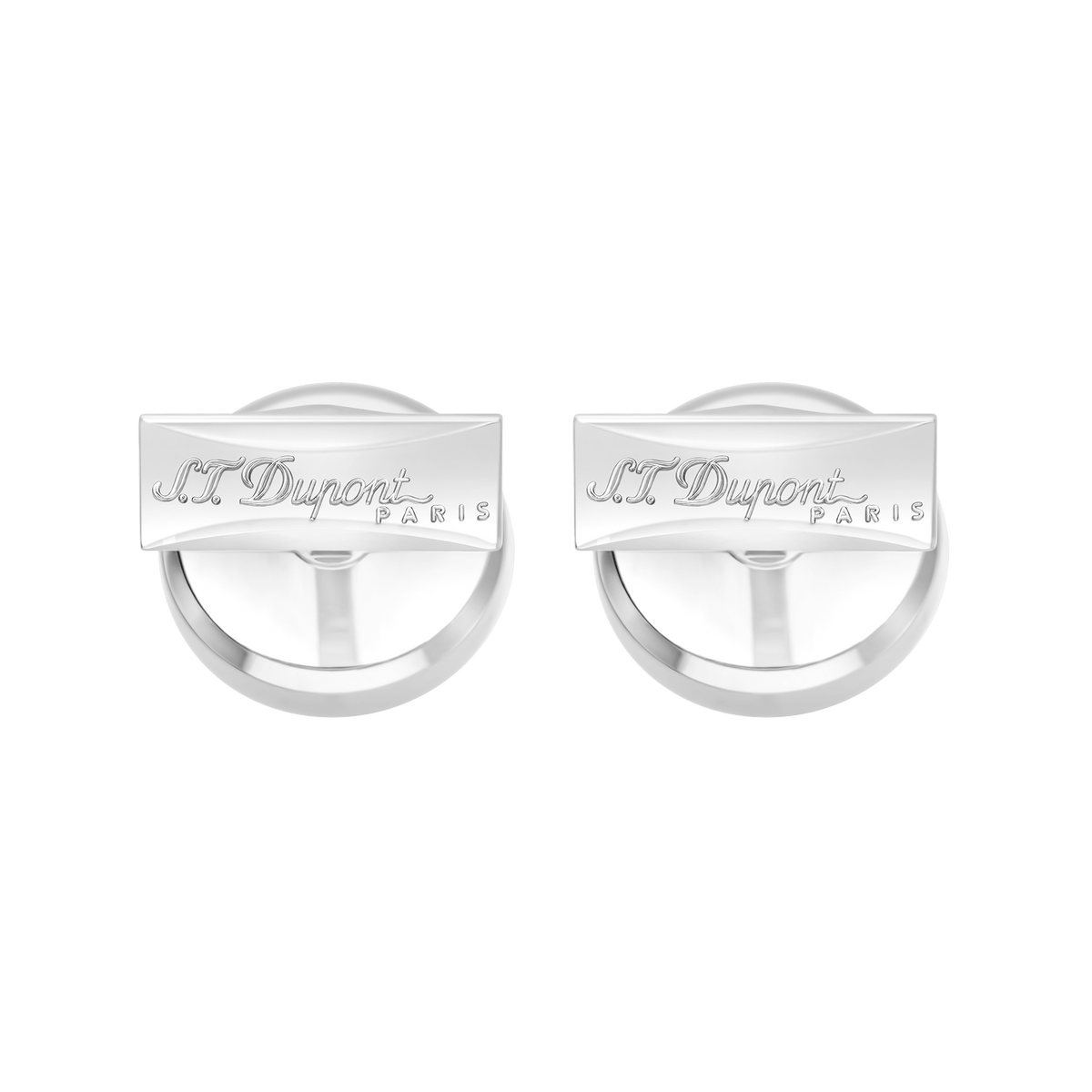 S.T. Dupont Cufflinks Round Black Palladium — alternate view
