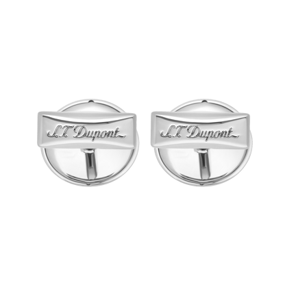 S.T. Dupont Cufflinks Round Logo Black Inox — alternate view