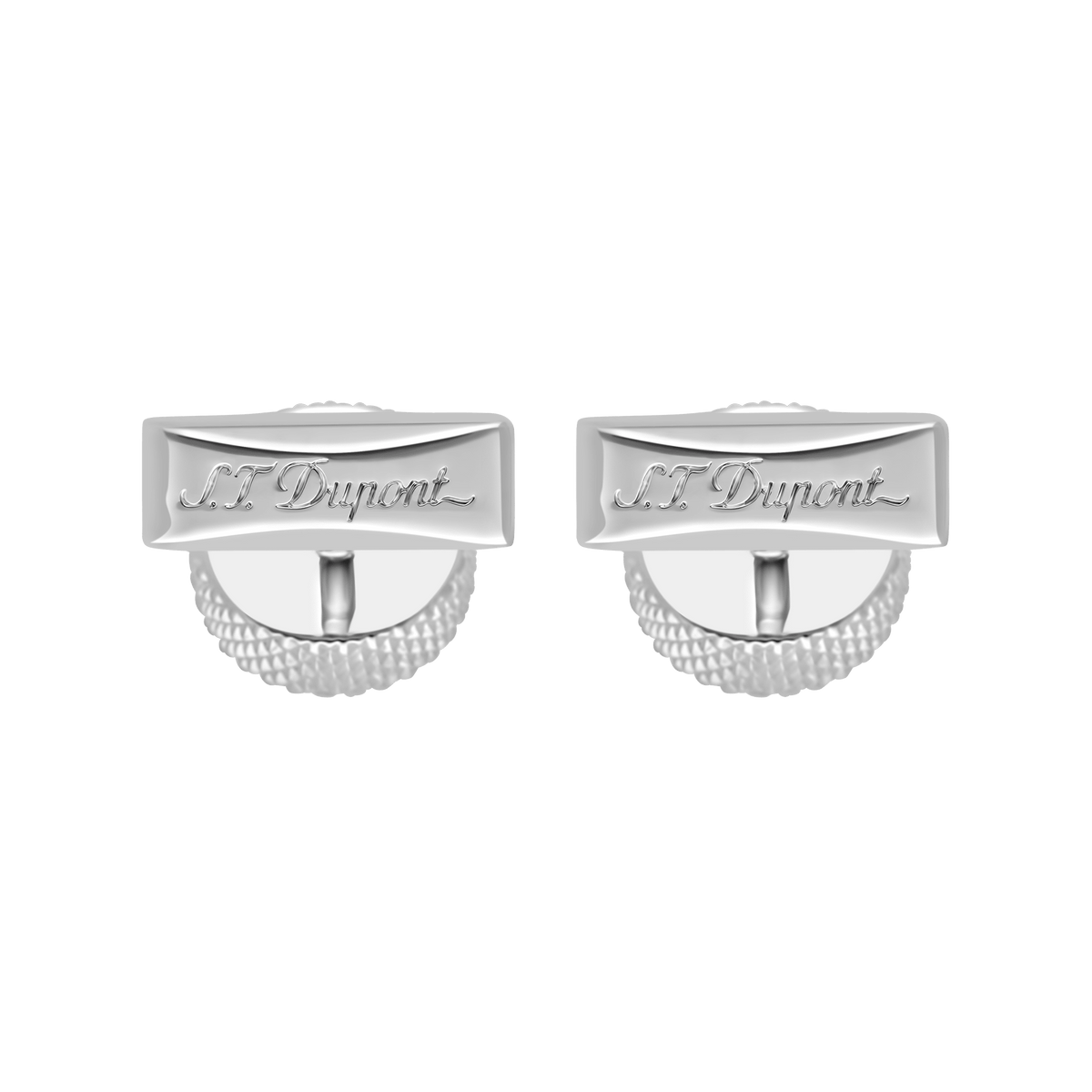 S.T. Dupont Cufflinks Smal Round Black Chrome — alternate view