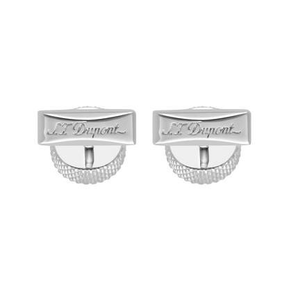 S.T. Dupont Cufflinks Smal Round Black Chrome — alternate view