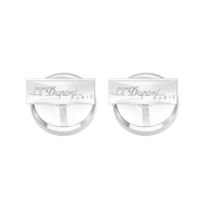 S.T. Dupont Cufflinks Std Black Laq Silver — alternate view