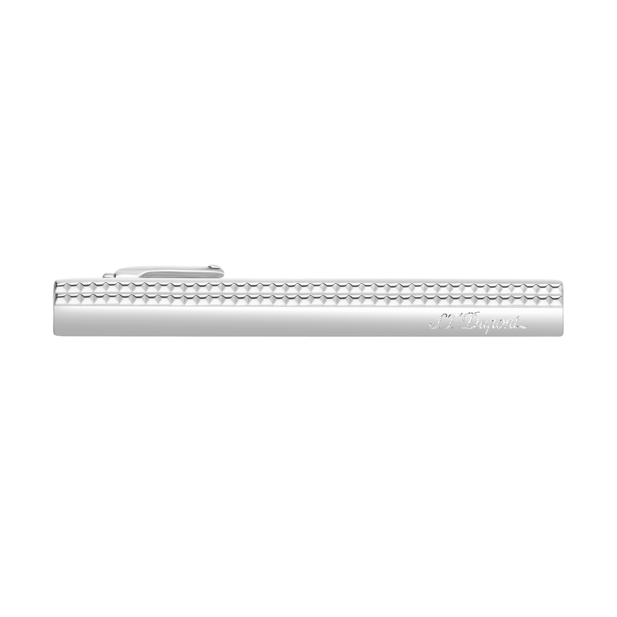S.T. Dupont Cufflinks Tie Bar Diamond Head Silver