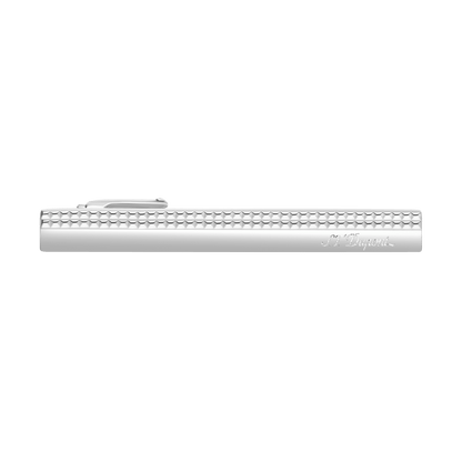 S.T. Dupont Cufflinks Tie Bar Diamond Head Silver
