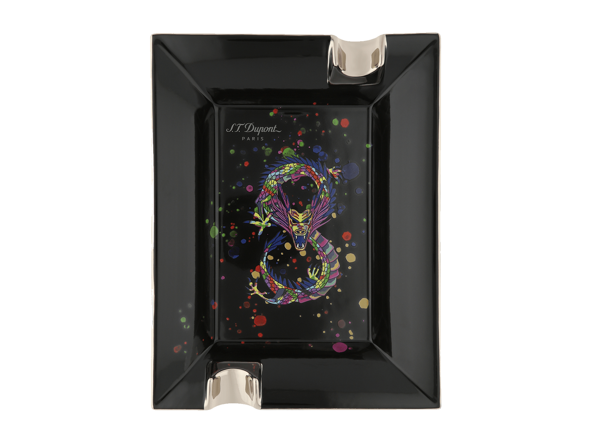 S.T. Dupont Large Ashtray Dragon Black