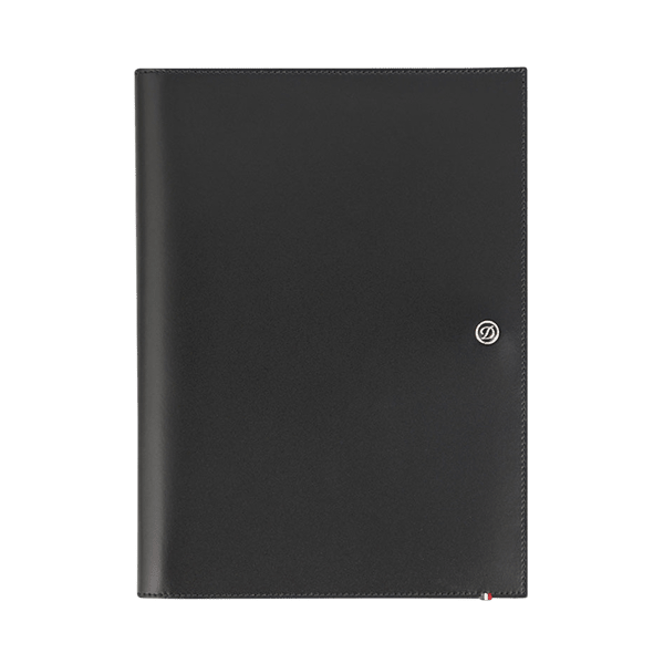 S.T. Dupont Line D leather A5 notebook cover, black