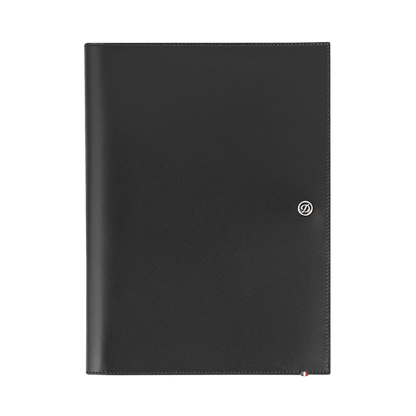 S.T. Dupont Line D leather A5 notebook cover, black