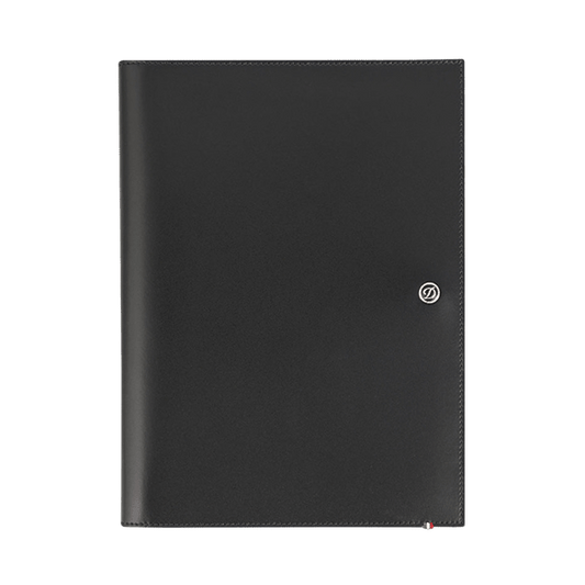 S.T. Dupont Line D leather A5 notebook cover, black
