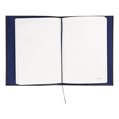 S.T. Dupont A5 notebook cover black - open