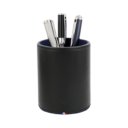 S.T. Dupont leather pen pot black - angle