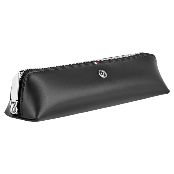 S.T. Dupont Pen Case Pencil Case Leather Black — detail view