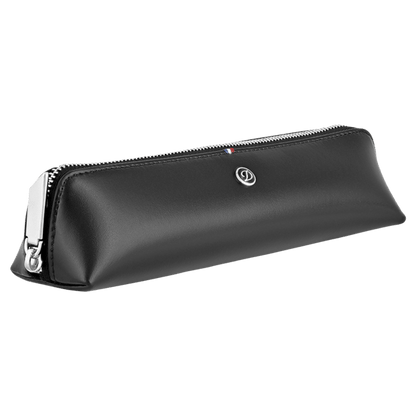 S.T. Dupont Pen Case Pencil Case Leather Black — detail view