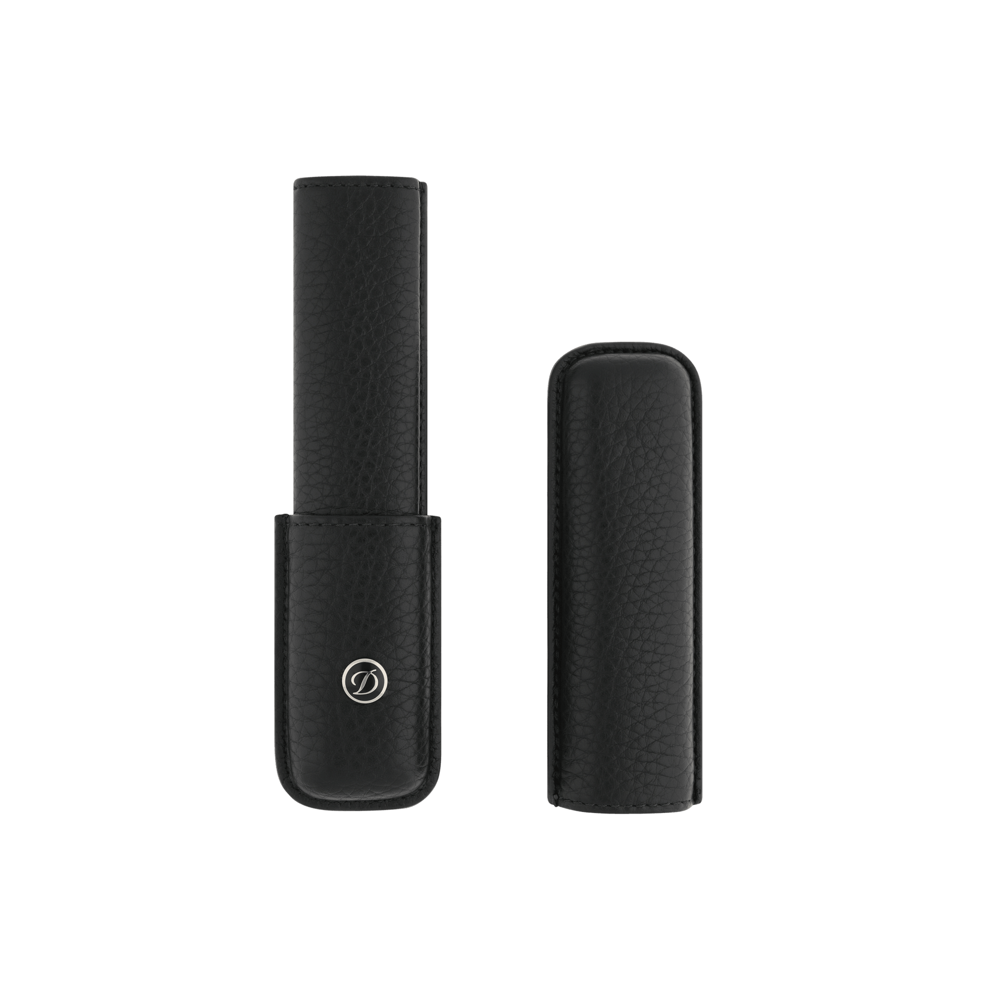 S.T. Dupont Rigid Pen Case x1 Black Leather — detail view