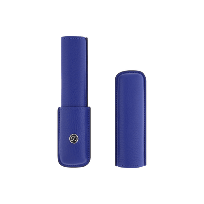 S.T. Dupont Rigid Pen Case X1 Blue — angle view