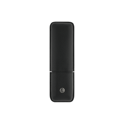 S.T. Dupont Rigid Pen Case x2 Black Leather